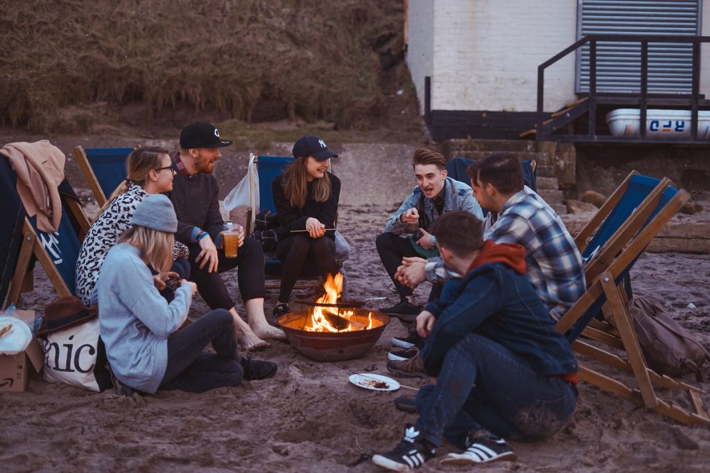 friends camping