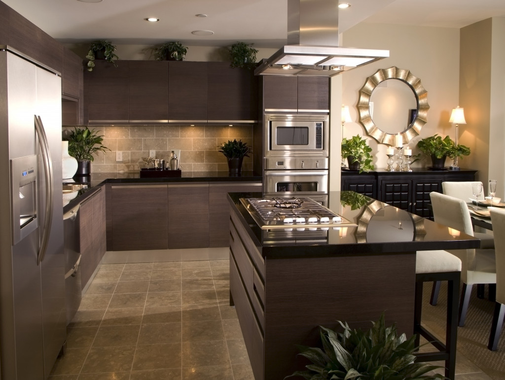 luxurious kitchen in modern home