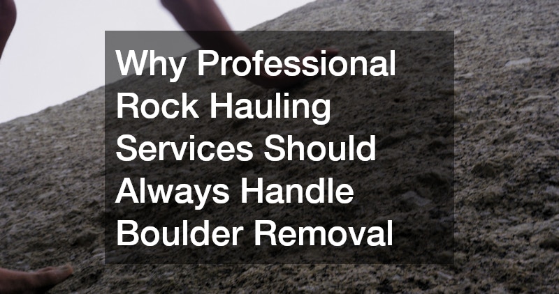 Why Professional Rock Hauling Services Should Always Handle Boulder Removal